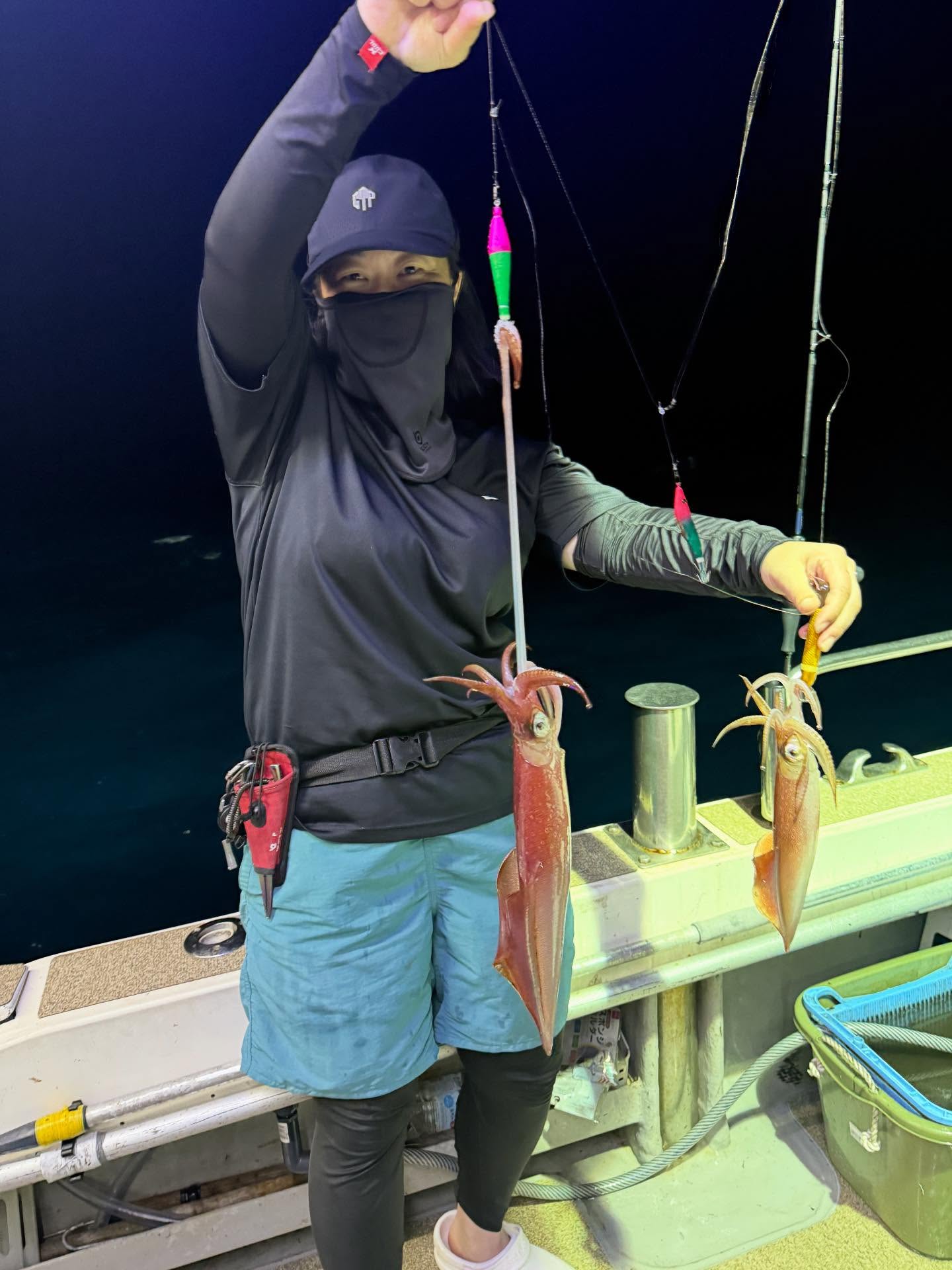 9月9日　夜焚き便🦑もう後半戦で、中々渋い状況の中出船🫡少し波風ある中、スタートから入れ食い🤣もー何しても釣れるんじゃなかろーか？サイズも良くて、途中墨抜きされたりしながらでも頭100杯オーバーおじ様達も60杯平均と爆釣でした️#遊漁船DAIYA#夜焚き