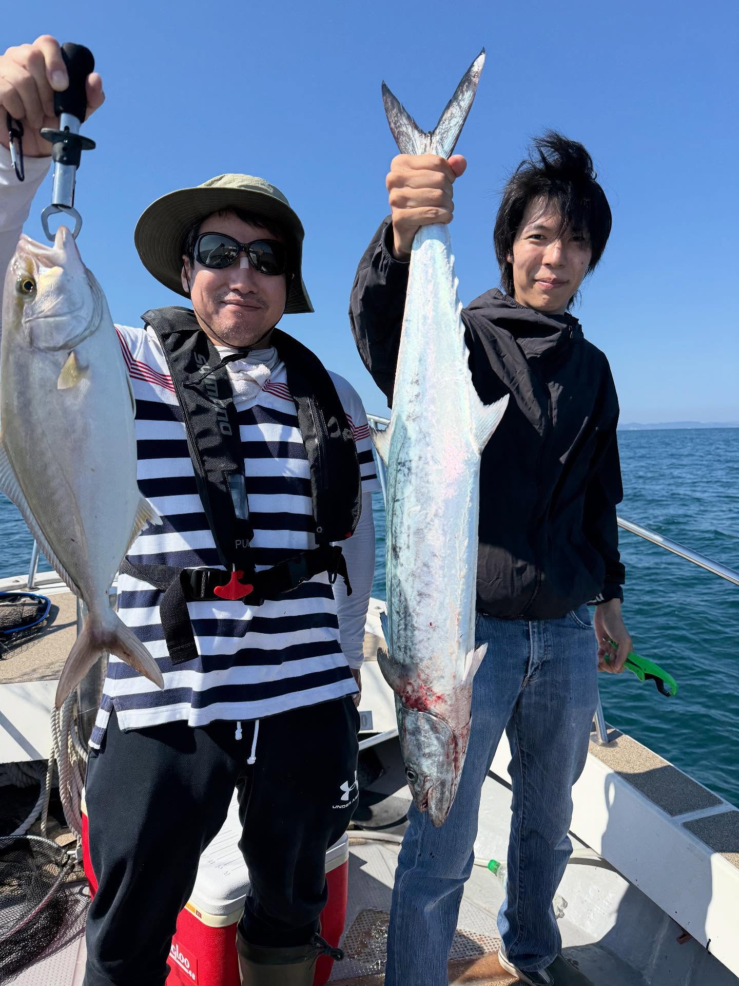 １０月１１日　タイラバ、ジギング便初心者様が多数を占める中スタート️ボチボチの時化で船酔いされる方も居ながらネリゴやタイなどゾーンに入った方は結構釣ってました🫡また是非リベンジお待ちしてます🫡#遊漁船#遊漁船DAIYA#福岡#博多#箱崎漁港#釣り#釣り好きと繋がりたい